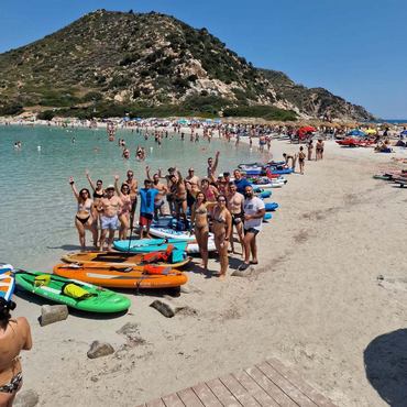 Escursione in SUP a Cala Pira e Punta Molentis, Villasimius